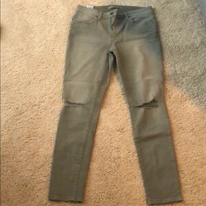 Joe brand distressed skinny sz 28 olive